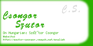 csongor szutor business card